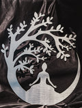 Yoga Under a Tree Metal Wall Art 17" x 15"